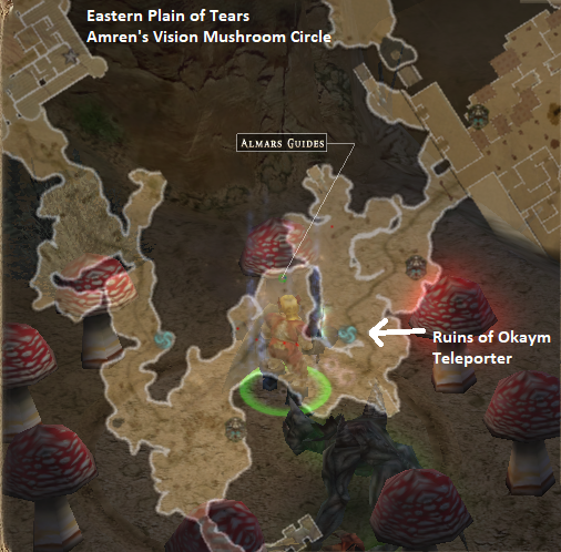 Eastern Plain of Tears Mushroom Circle Map Location
